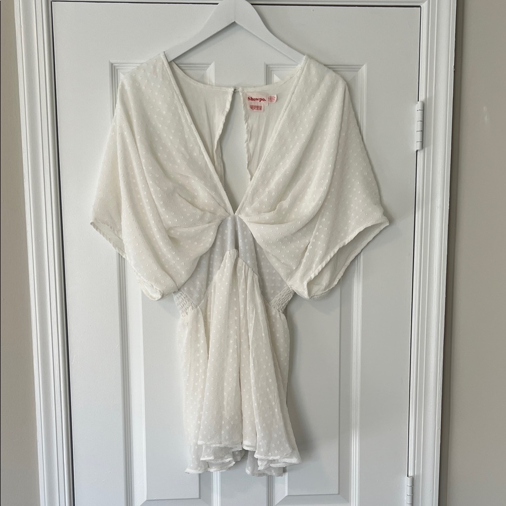 Showpo White Textured Dress